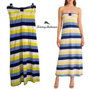 Tommy Bahama Women's Striped Strapless Maxi Dress S/P